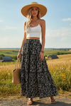 Women High Waist Boho Maxi Skirt