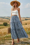 Women High Waist Boho Maxi Skirt