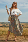 Women’s Boho Paisley Maxi Skirt