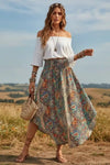 Women’s Boho Paisley Maxi Skirt