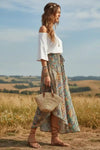 Women’s Boho Paisley Maxi Skirt