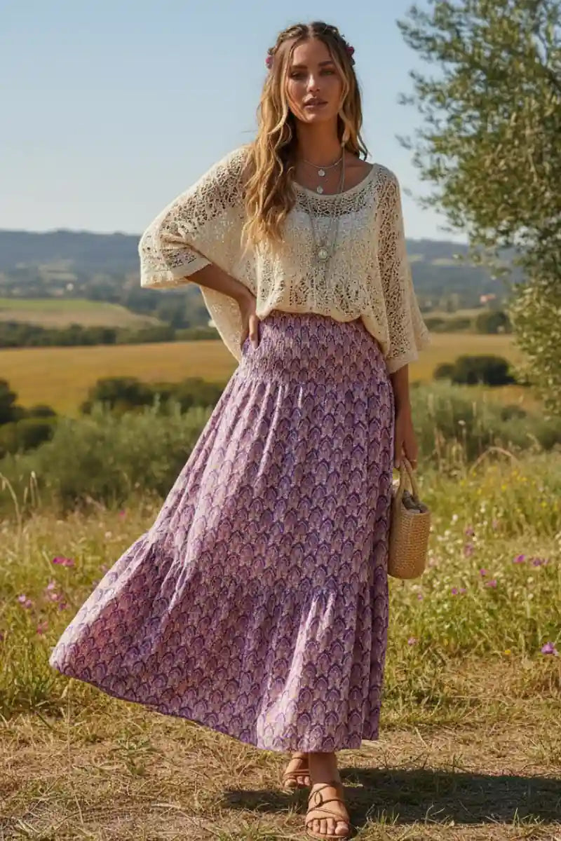 Women's Casual Boho Skirt