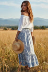Womens Hippie Bohemian Maxi Skirt
