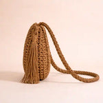 Woven Straw Crossbody Bag