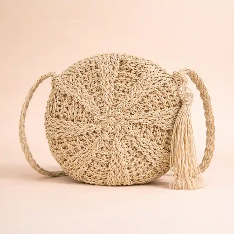 Woven Straw Crossbody Bag