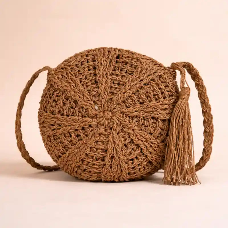 Woven Straw Crossbody Bag