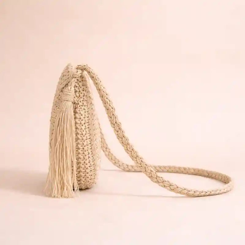 Woven Straw Crossbody Bag