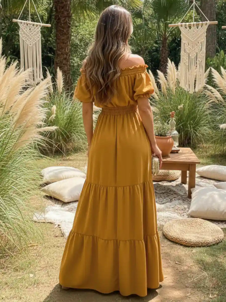 Yellow Boho Maxi Dress