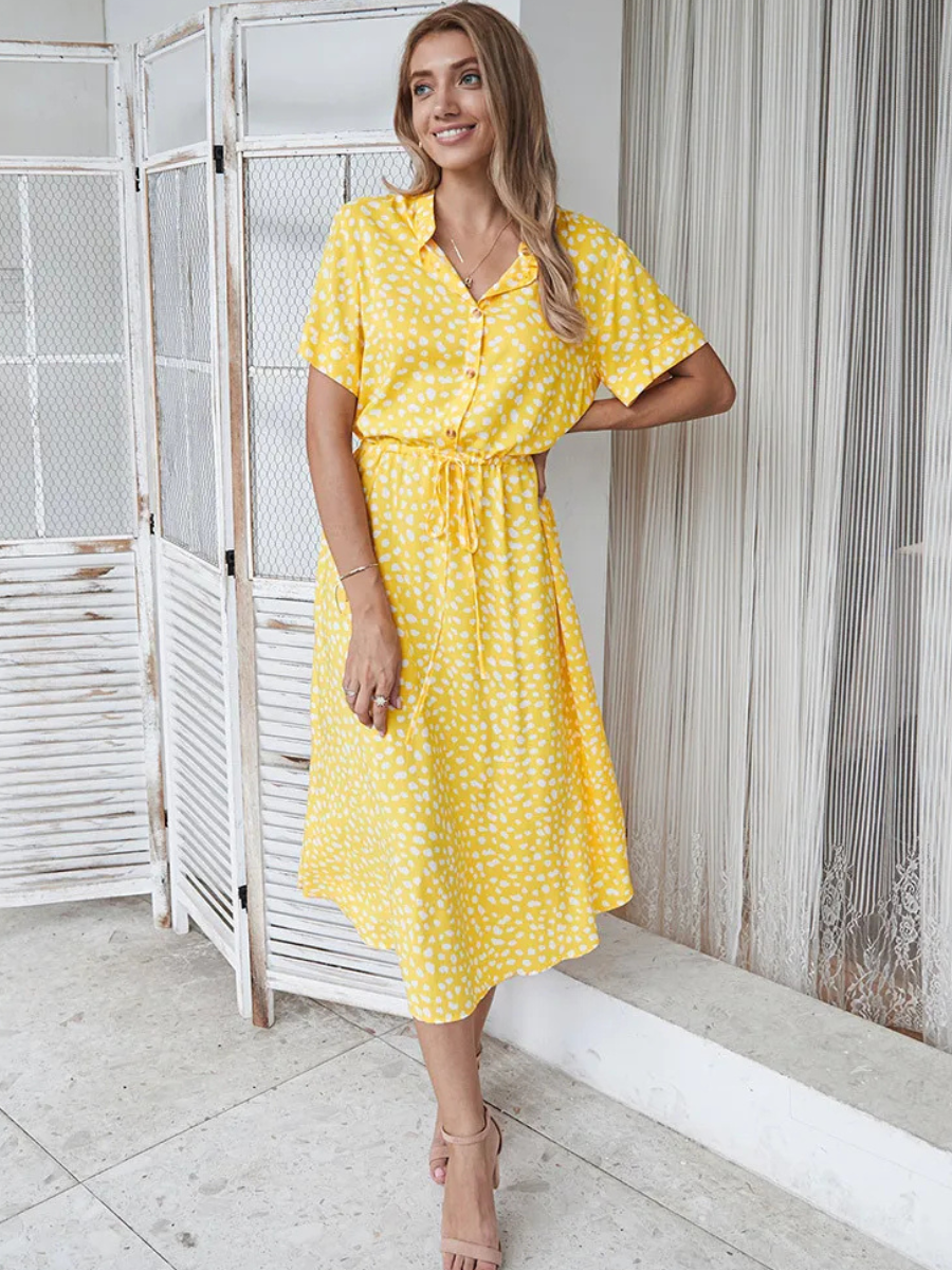 Yellow Maxi Dress Boho