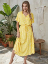 Yellow Midi Dress Boho
