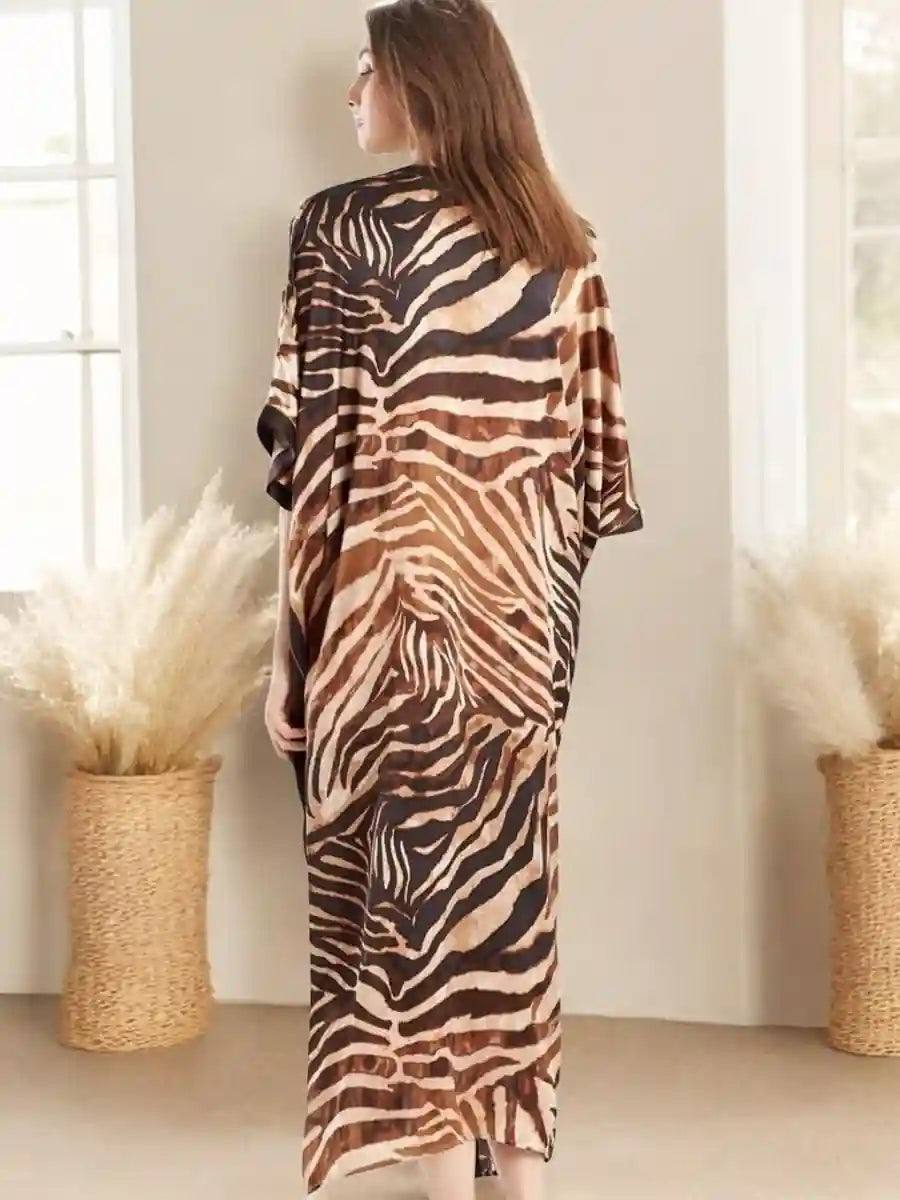 Zebra Print Maxi Dress