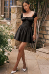 Bohemian Mini Black Dress