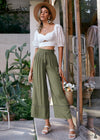 Boho Flare Pants khaki green