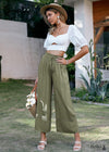 Boho Flare Pants khaki green