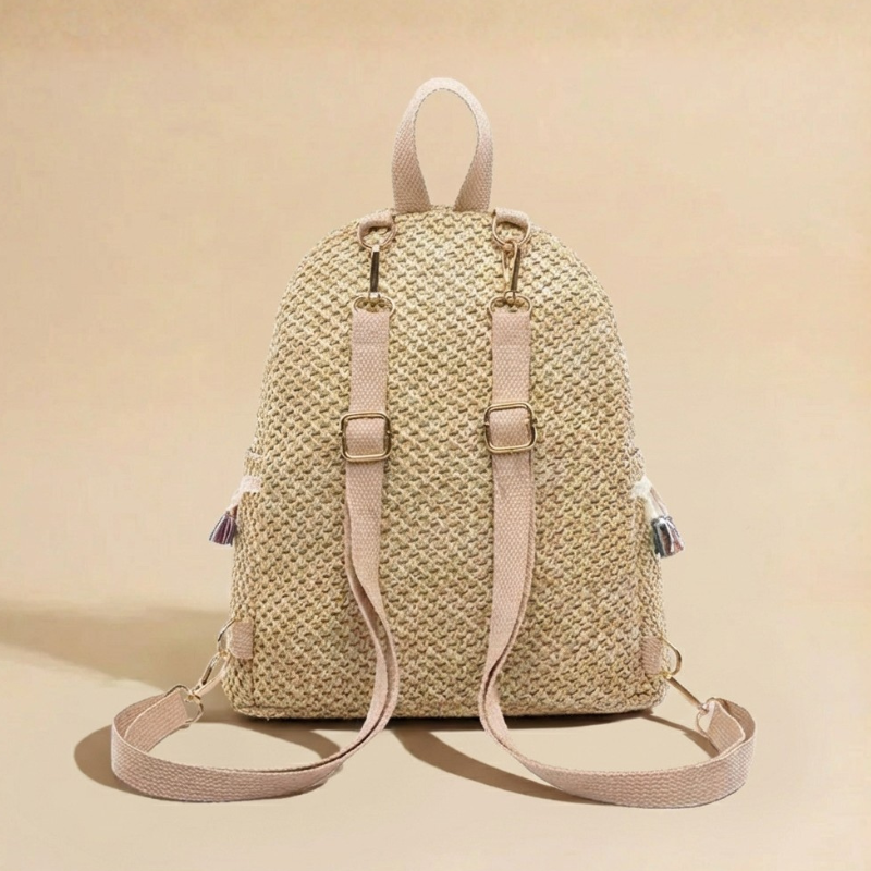 Pompom Boho Backpack