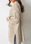 Beige Boho Cardigan Coat