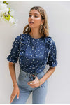 Blouse Boho Chic Bleue