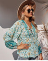 Blue Boho Blouse