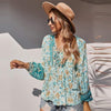 Blue Boho Blouse