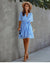 Blue Mini Wrap Dress with Polka dots