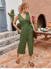 Bohemian Mid-Length Jumpsuit in Army Green