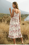 Bohemian Midi Dress in Off-White