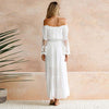 Bohemian Midi Dress in White