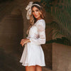 Bohemian Mini Dress in White