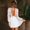 Bohemian Mini Dress in White