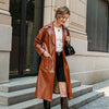 Boho Leather Coat With Belt