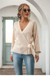 Boho Beige Knit Cardigan