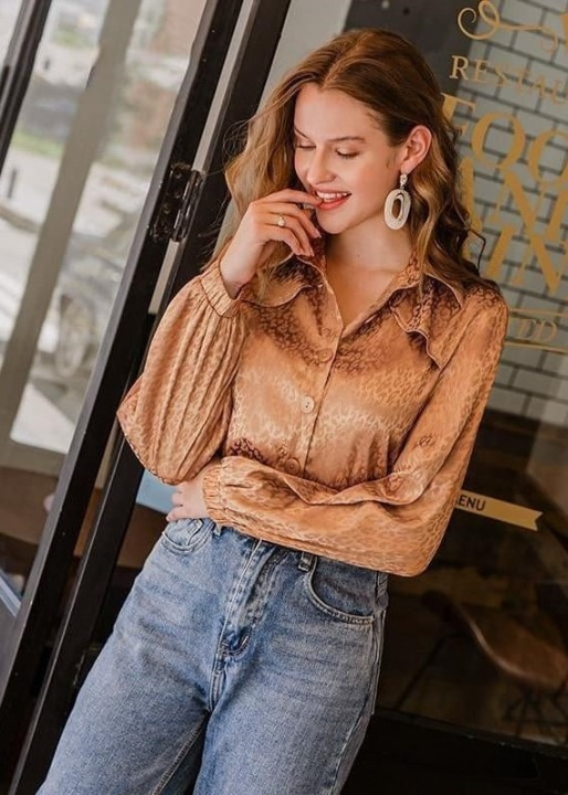 Boho Jacket Blouse Khaki