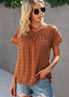 Boho Blouse Ruffle Short Sleeve