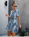 Boho Blue Mini Chic Dress - Python Spirit