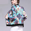 Boho Bomber Jacket with a Floral Print