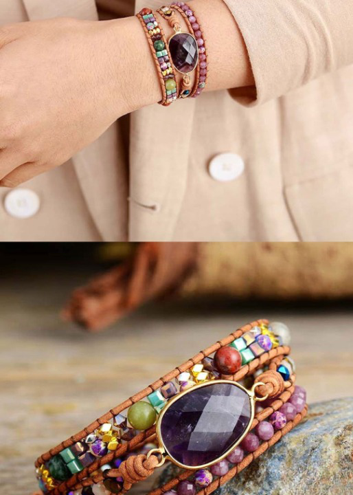 Woman Boho Stacked Bracelets