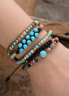 Boho Beaded Bracelets - Blue Turquoiser