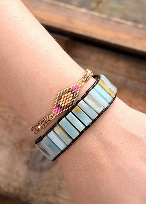 Boho Bracelets - Blue Amazonite