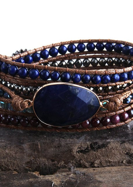 Boho Bracelet - Crystal and Natural Stones