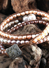 Boho Wrap Bracelet - Natural Perl