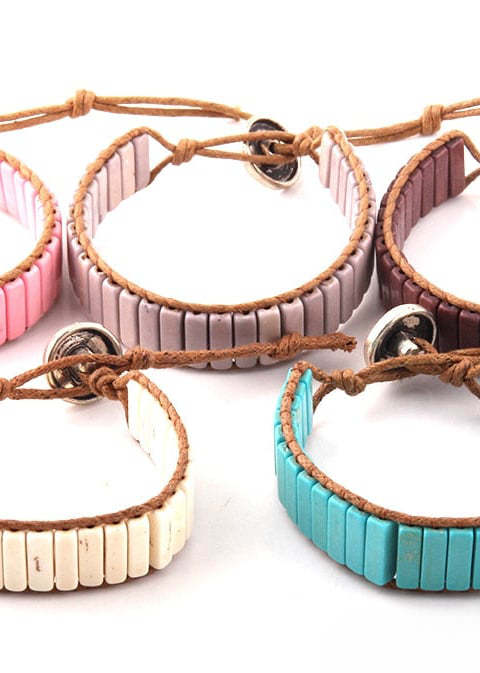 Leather Wrap Boho Style Bracelet