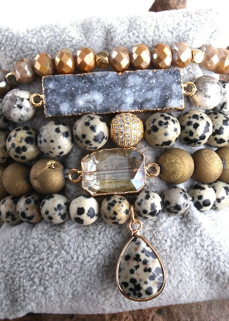 Boho Beaded Wrap Bracelet for Womens