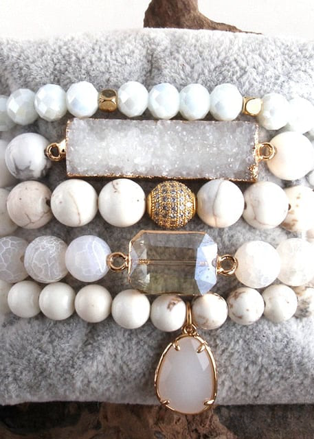 Boho Beaded Wrap Bracelet for Womens