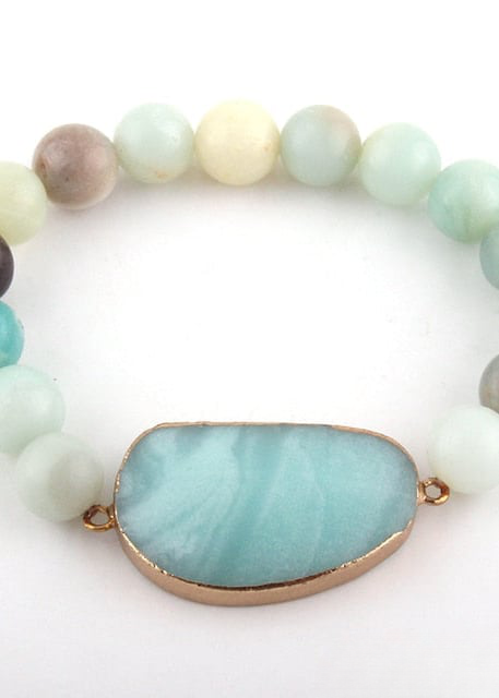 Boho Bracelet - Amazonite Natural Stone