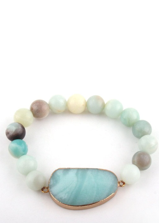 Boho Bracelet - Amazonite Natural Stone