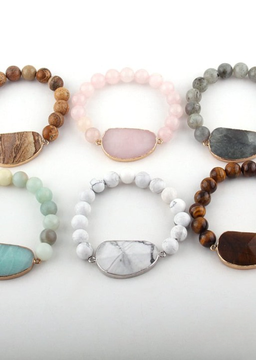 Boho Bracelet - Amazonite Natural Stone