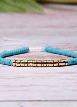 Boho Bracelet - Colorful Shell Gold
