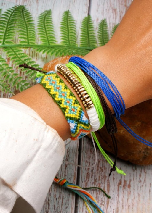 Boho Bracelet - Colorful Shell Gold