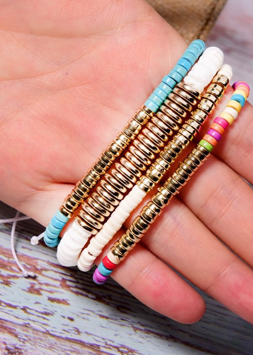 Boho Bracelet - Colorful Shell Gold