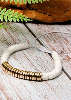 Boho Bracelet - Colorful Shell Gold